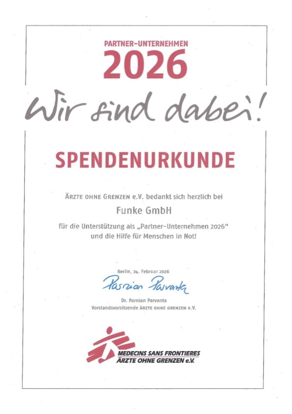 Ärzte ohne Grenzen Spendenurkunde 2026