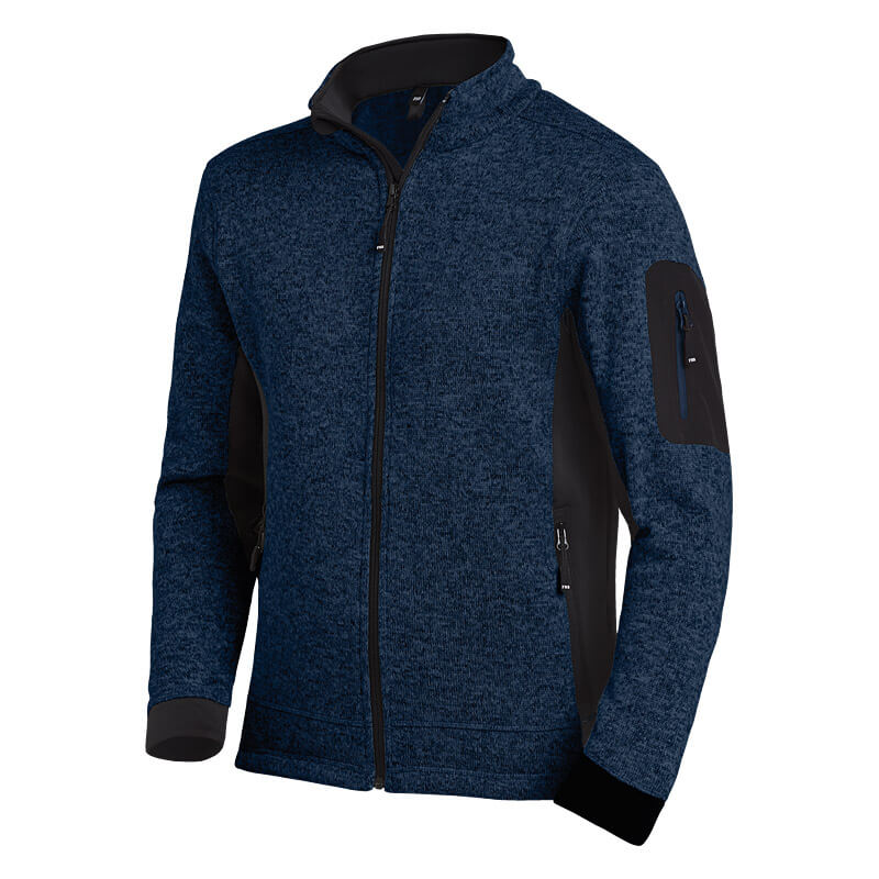 FHB Strick-Fleece-Jacke CHRISTOPH marine -schwarz