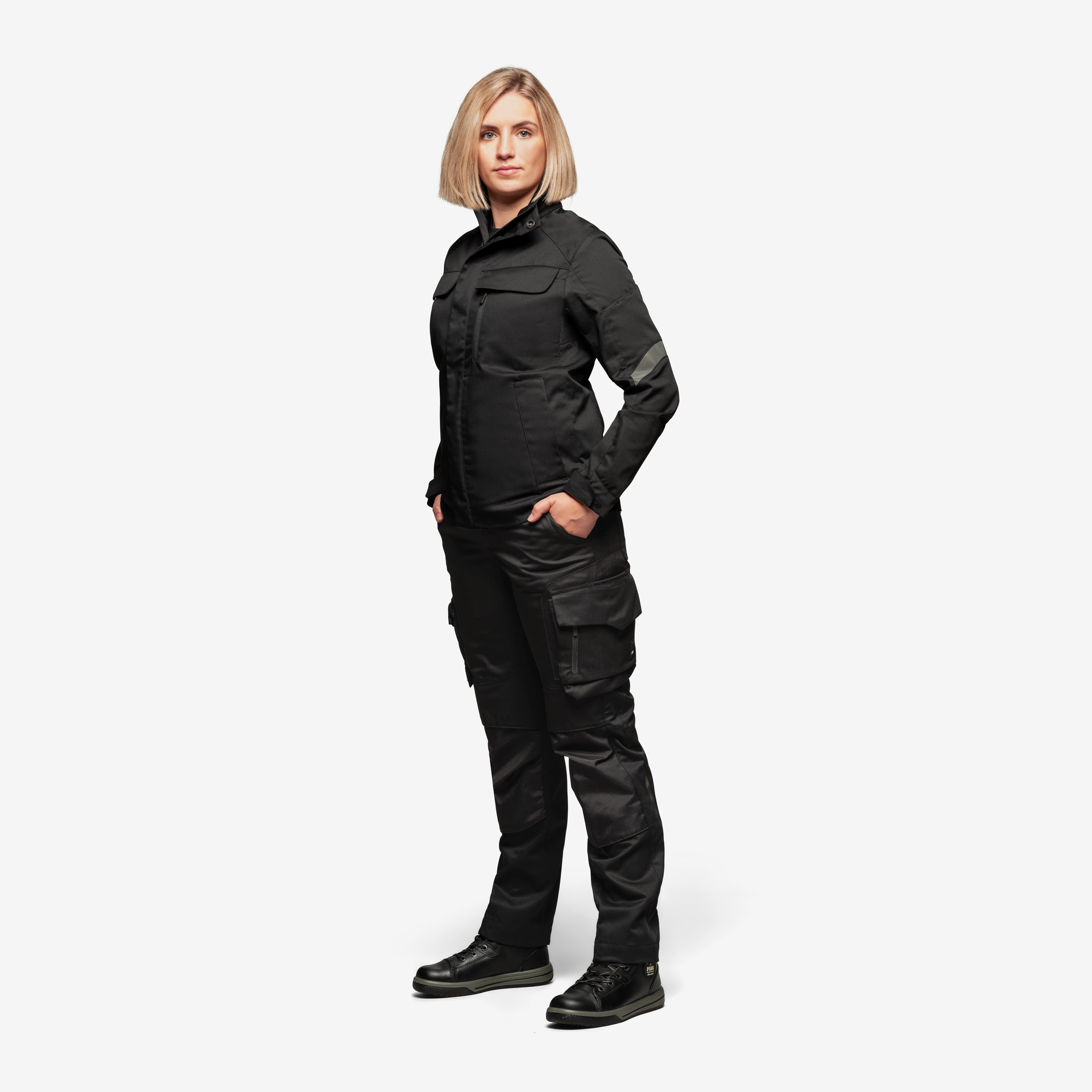 FHB Damen Arbeitsjacke ANDREA schwarz