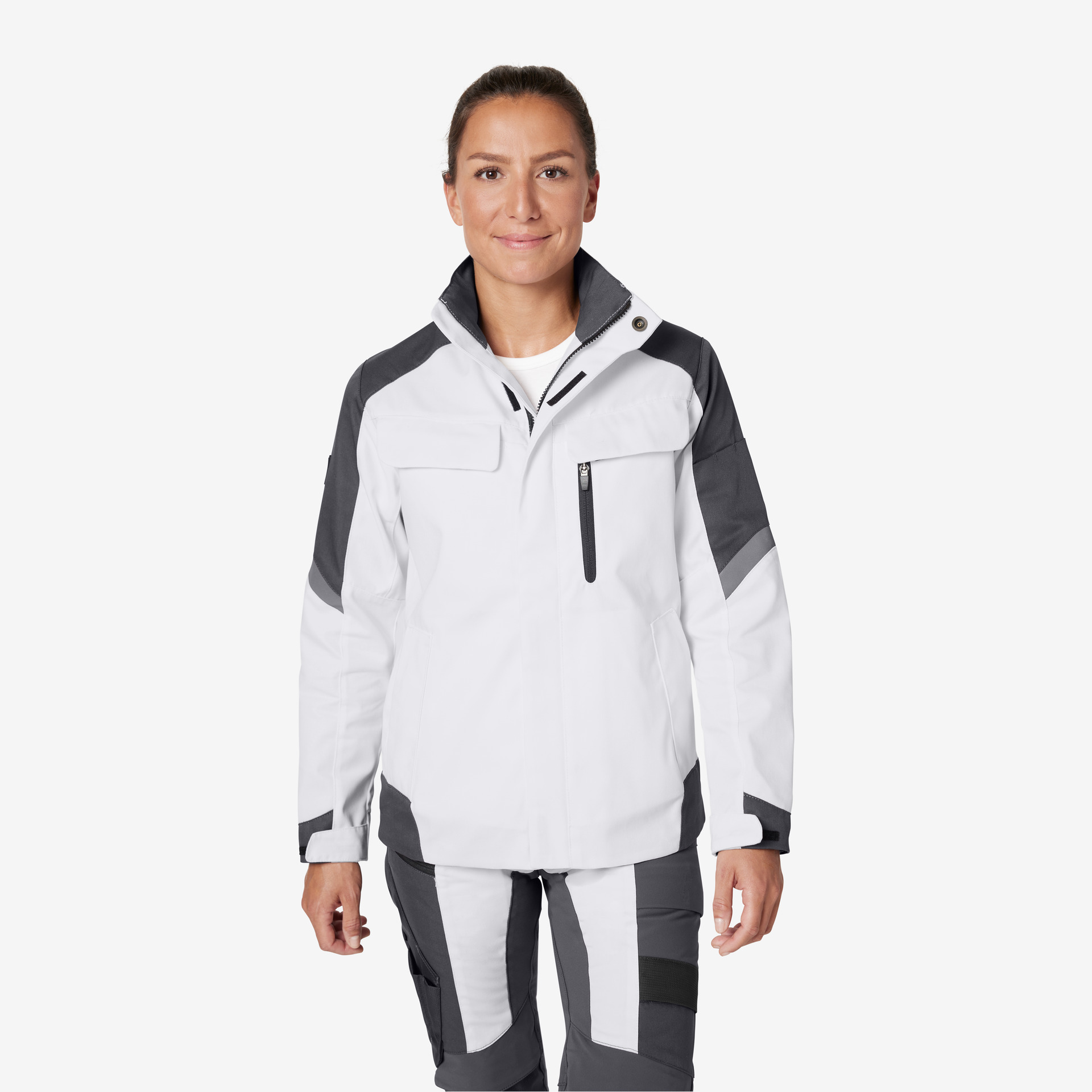 FHB Damen Arbeitsjacke ANDREA weiß