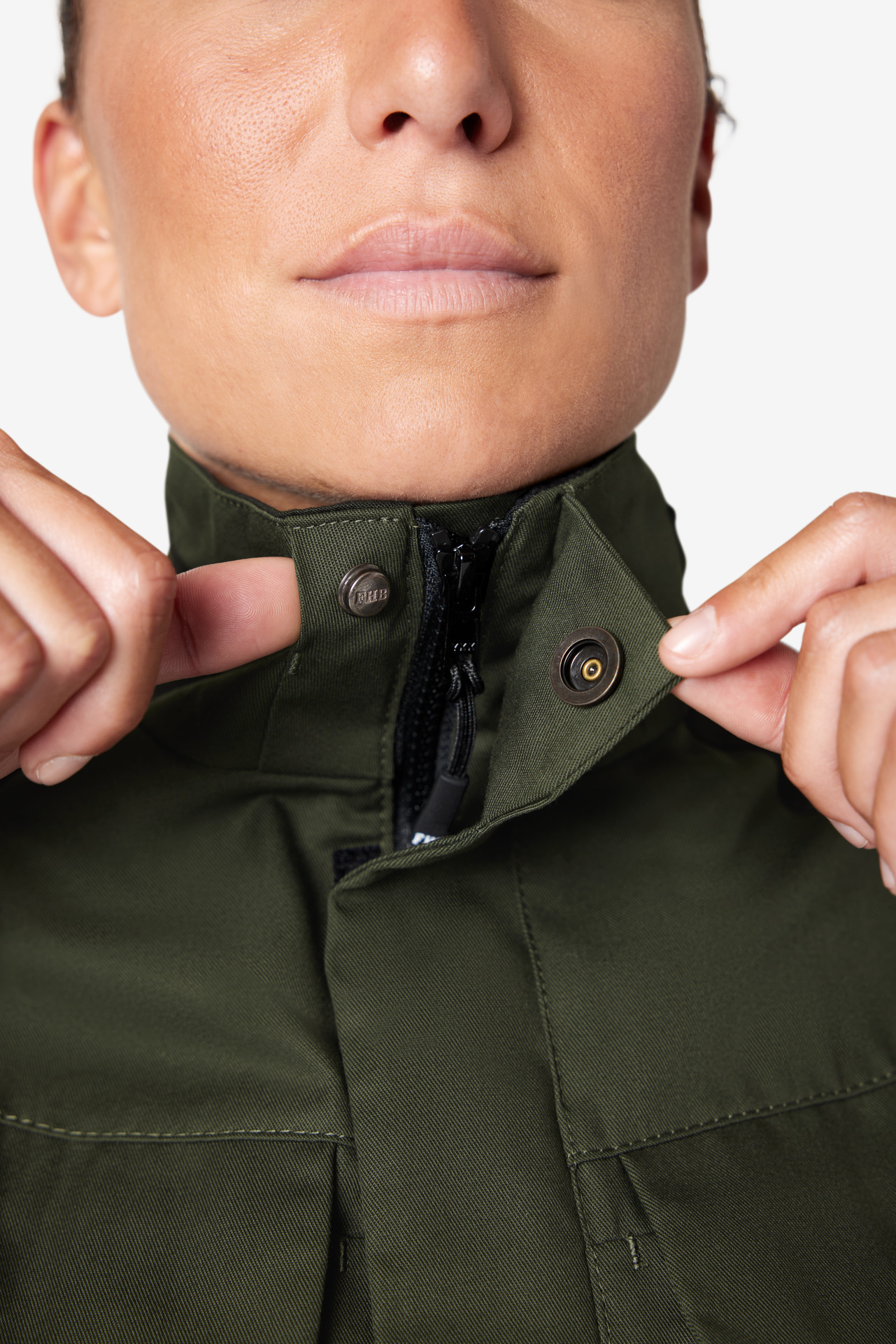 FHB Damen Arbeitsjacke ANDREA oliv-schwarz