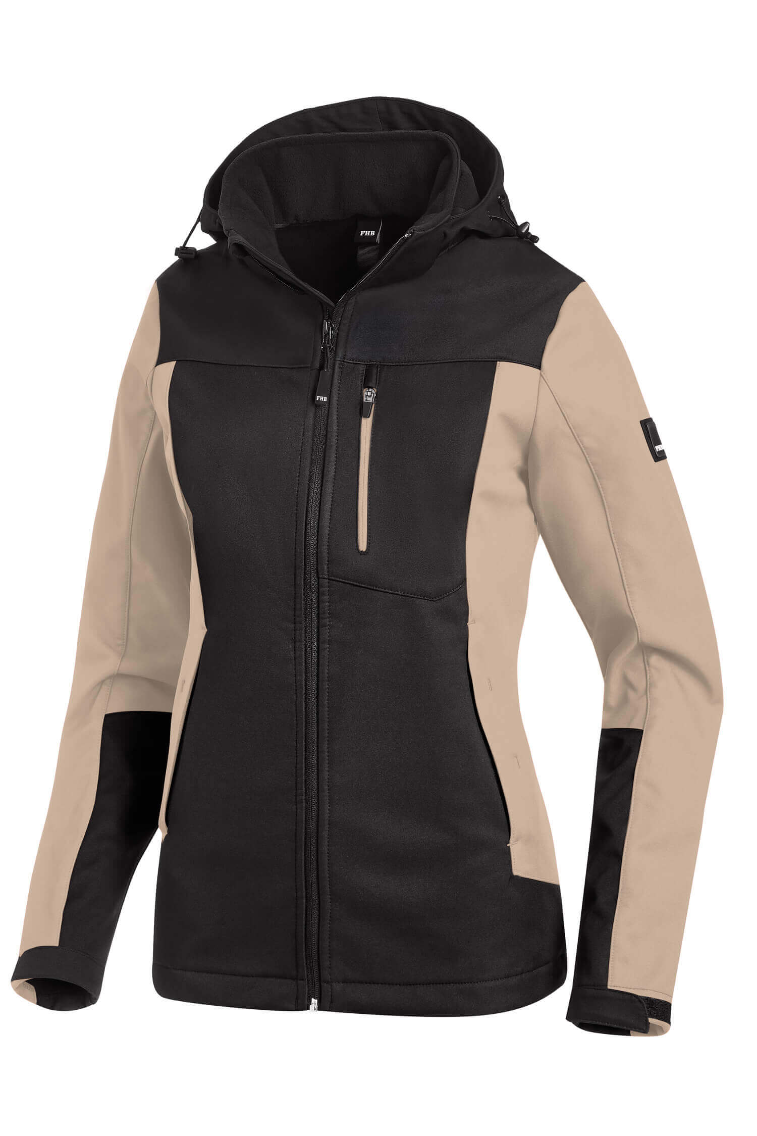 FHB Damen Softshell-Jacke JULIA beige-schwarz FHB Damen Softshell-Jacke JULIA beige-schwarz