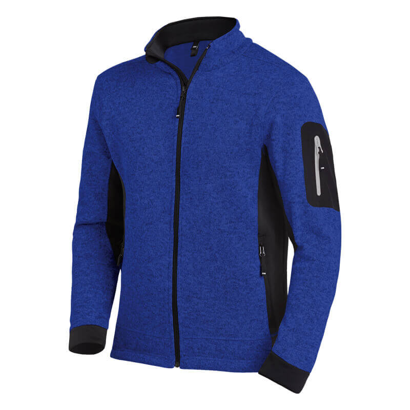 FHB Strick-Fleece-Jacke CHRISTOPH royalblau -schwarz FHB Strick-Fleece-Jacke CHRISTOPH royal blau-schwarz