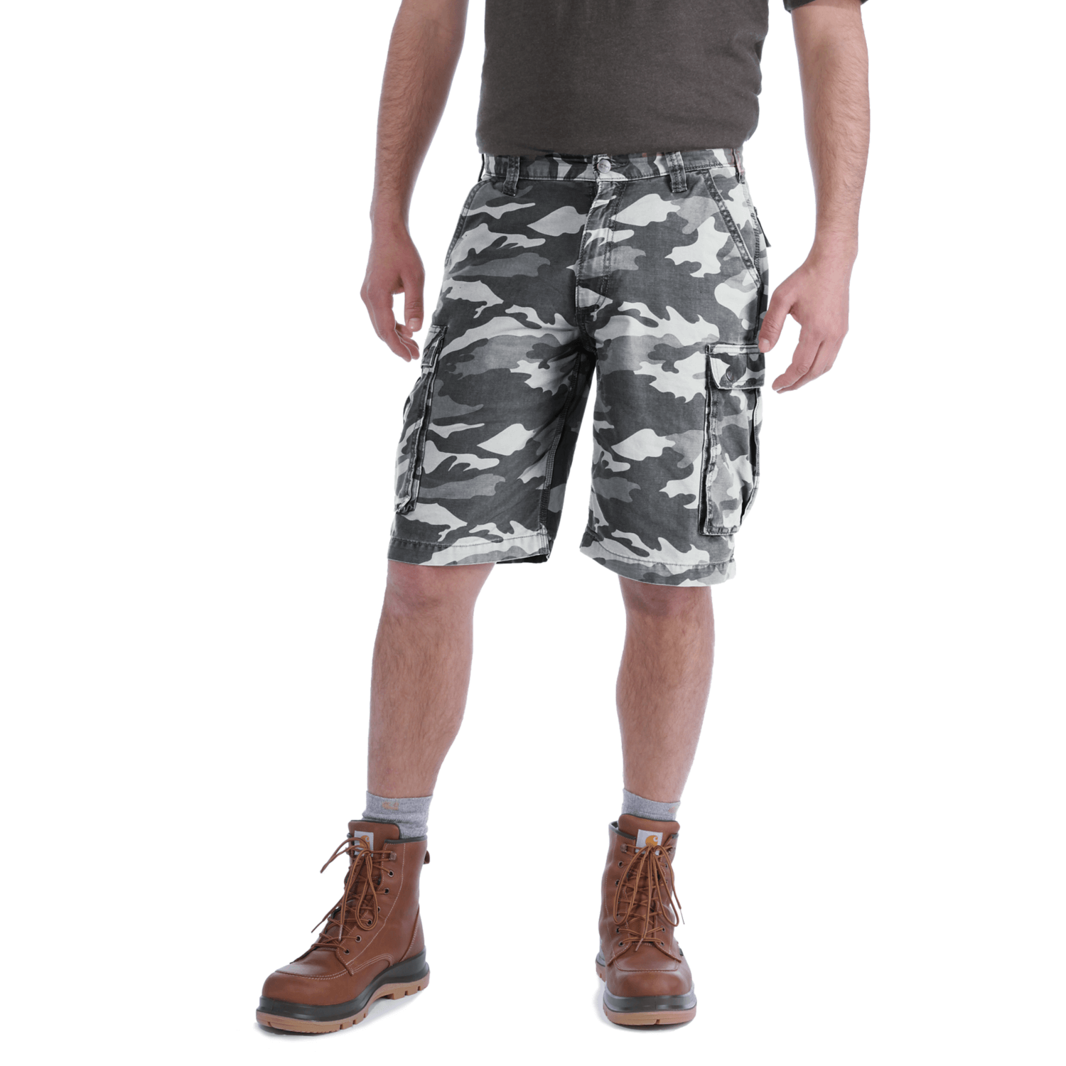 Carhartt Herren Shorts Relaxed Fit Mit Camouflage-Druck