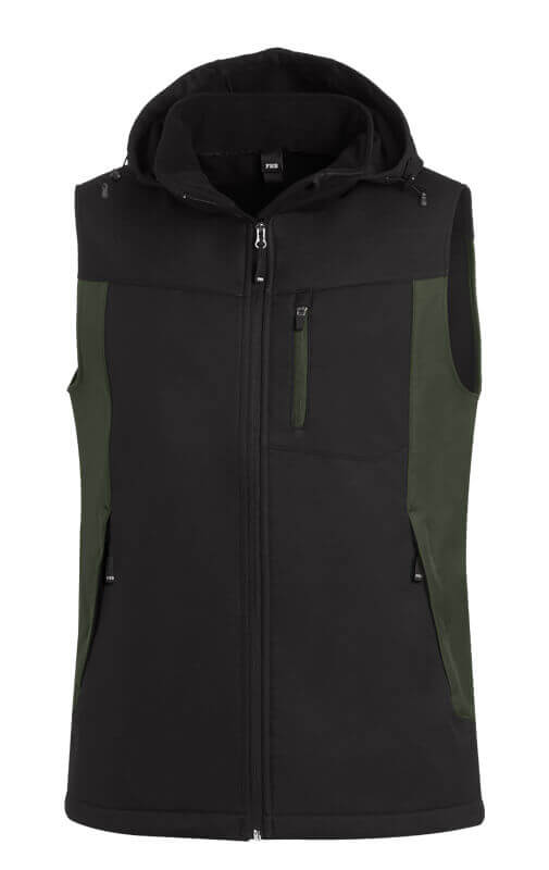 FHB Softshellweste JUSTUS oliv -schwarz FHB Softshellweste JUSTUS oliv -schwarz