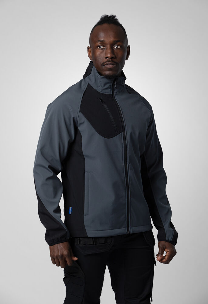 ProJob Softshelljacke | 642422 grau Frontansicht