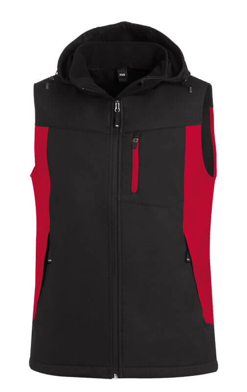 FHB Softshellweste JUSTUS rot-schwarz FHB Softshellweste JUSTUS rot-schwarz